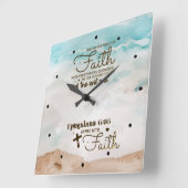 Efeziërs 6:16 Neem de Schild van het Geloof Bijbel Vierkante Klok (Hoek)