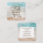 Efeziërs 6:16 Neem de Schild van het Geloof Bijbel Vierkante Visitekaartje (Voorkant / Achterkant)