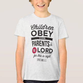 Efeziërs 6:1: "Kinderen, gehoorzaam uw ouders" Tri-Blend Shirt