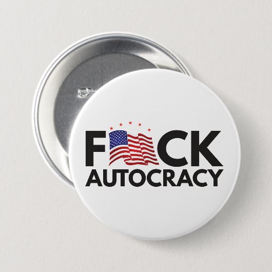 Eff autocratie ronde button 7,6 cm (Voorkant /achterkant)