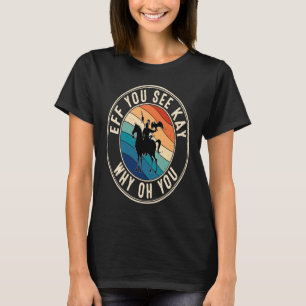 Eff je ziet Kay Retro 80s Genghis Khan T-shirt
