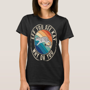 Eff je ziet Kay Retro 80s Sneeuwluipaard T-shirt