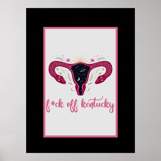 Eff Off Kentucky Celestial Uterus Pro-Choice Poster (Voorkant)