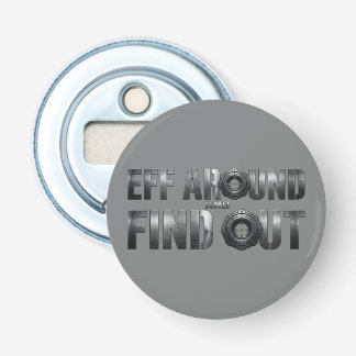 Eff Rondneuzen en erachter Komen – Gunmetal. Button Flesopener