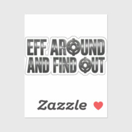 Eff Rondneuzen en erachter Komen – Gunmetal. Sticker