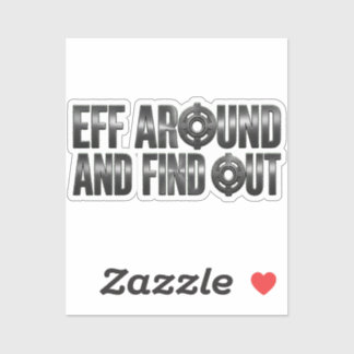 Eff Rondneuzen en erachter Komen – Gunmetal. Sticker