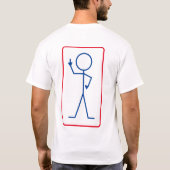 "Eff you" Mannen van het teken, voor/achter ontwer T-shirt (Achterkant)