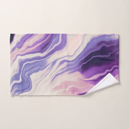 Effect lilac marble IU Handdoek (Handdoek)