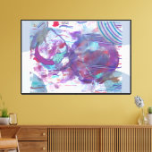 Effect op de Manen Canvas Afdruk (Insitu (Woonkamer))