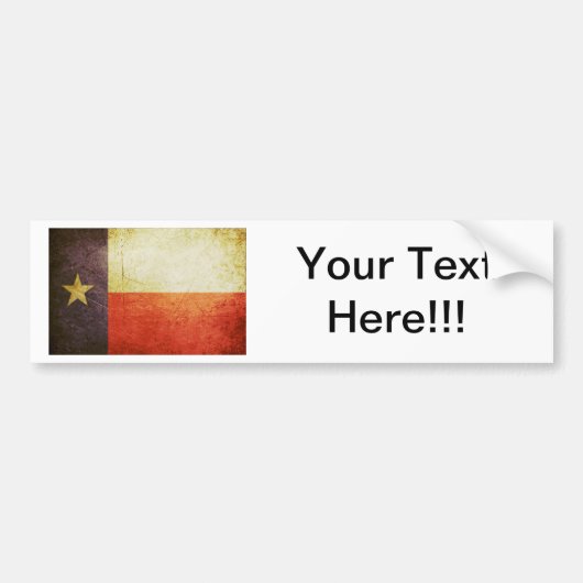 effect Texas Flag Grunge Bumpersticker (Voorkant)