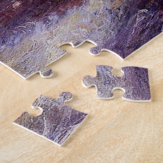 Effect van Fog nabij Dieppe Monet Fine Art Legpuzzel (Zijkant)