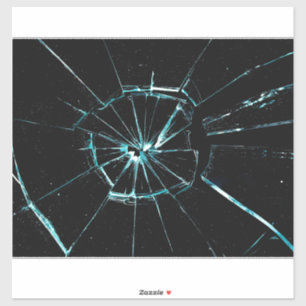 effect van gekraakt glas sticker