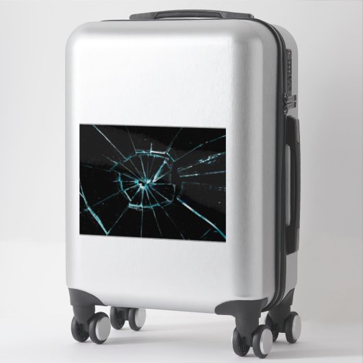 effect van gekraakt glas sticker (Koffer)