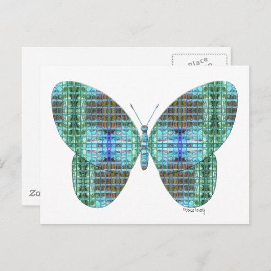 Effect van juwelig vlinderglas briefkaart (Voorkant / Achterkant)