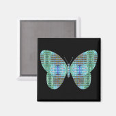Effect van juwelig vlinderglas magneet (Voorkant / Achterkant)