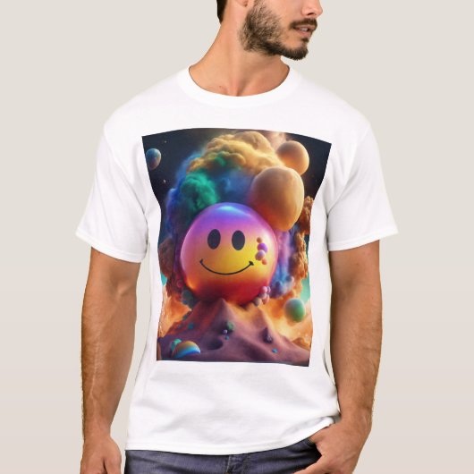 Effect van schattige klei op de regenboog t-shirt (Voorkant)