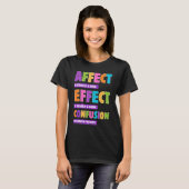 Effect vs Effect Grammatica – Grappig Woord Nerd G T-shirt (Voorkant volledig)