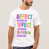 Effect vs Effect Grammatica – Grappig Woord Nerd G T-shirt (Voorkant)