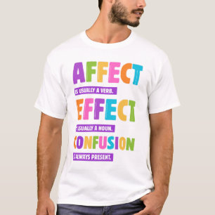 Effect vs Effect Grammatica – Grappig Woord Nerd G T-shirt
