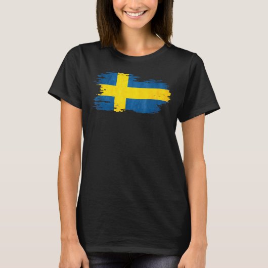 Effect Zweedse nationale vlag T-shirt (Voorkant)