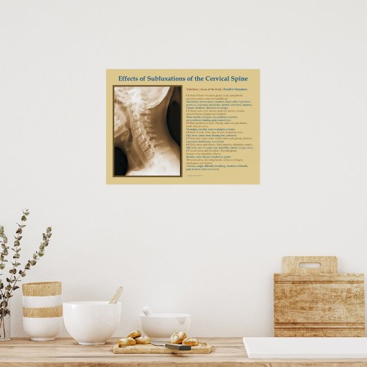 Effecten van cervicale spinale subluxatie Poster (Keuken)