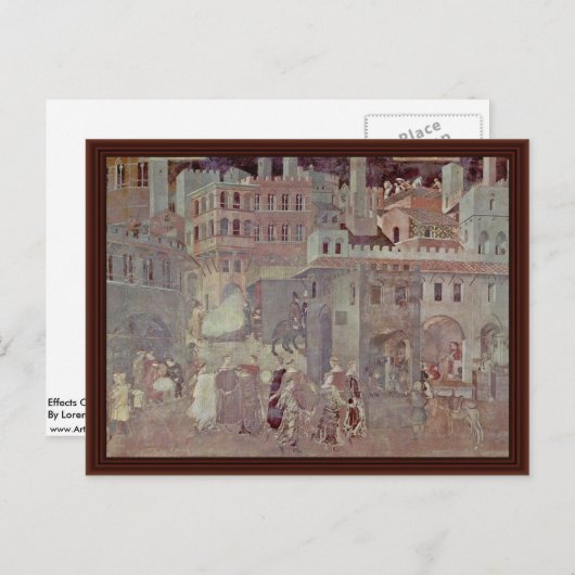 Effecten van goed bestuur in de stad" briefkaart (Voorkant / Achterkant)