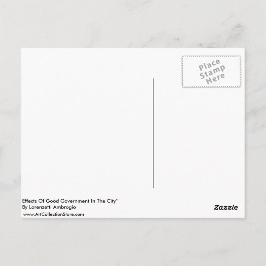 Effecten van goed bestuur in de stad" briefkaart (Achterkant)