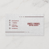 Effecten van natuurlijke papiertextuur met eenvoud visitekaartje (Achterkant)