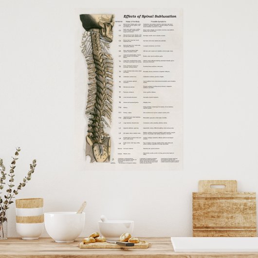 Effecten van Spinale subluxatie Poster Chiroprakti (Keuken)