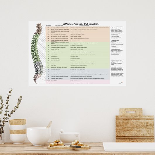 Effecten van Spinale subluxatie Poster Chiroprakti (Keuken)