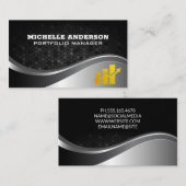 effectenmakelaar | Financiën | Gold Stock Chart Visitekaartje (Voorkant / Achterkant)