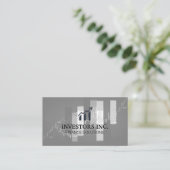 effectenmakelaar | Investering | beursgrafiek Visitekaartje (Staand voorkant)