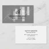 effectenmakelaar | Investering | beursgrafiek Visitekaartje (Voorkant / Achterkant)