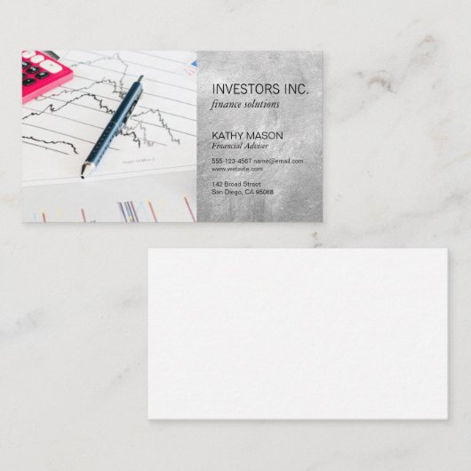 effectenmakelaar | Investering | Financieel Visitekaartje (Voorkant / Achterkant)