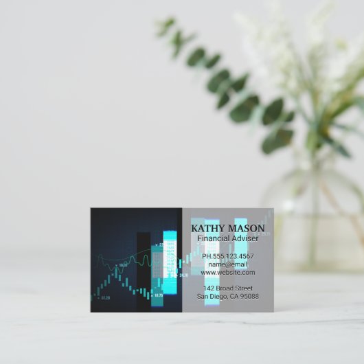 effectenmakelaar | Investering | Financieel Visitekaartje (Staand voorkant)