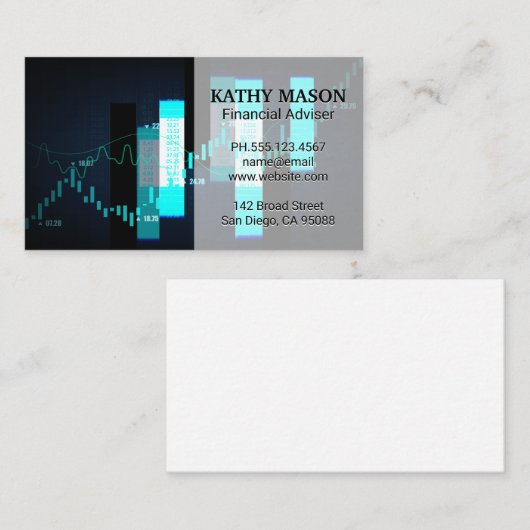 effectenmakelaar | Investering | Financieel Visitekaartje (Voorkant / Achterkant)