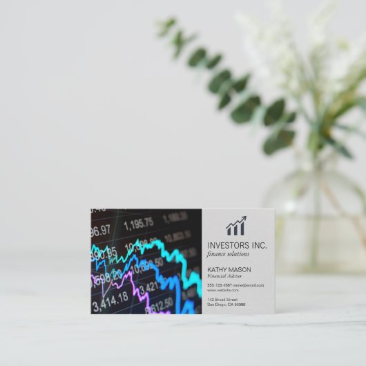 effectenmakelaar | Investering | hedgefondsbeheerd Visitekaartje (Staand voorkant)