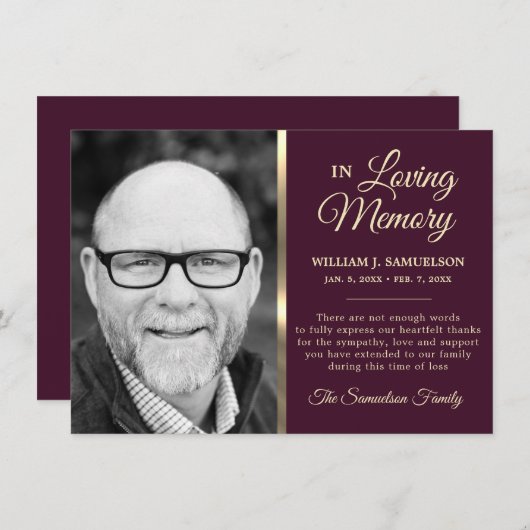 EFFECTIEF EFFICIËNTIEF GEWENST U Foto Bedankkaart (Voorkant / Achterkant)