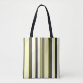 Effectieve gele hedendaagse verticale strepen tote bag (Voorkant)