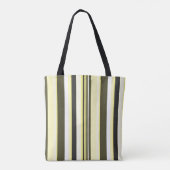 Effectieve gele hedendaagse verticale strepen tote bag (Achterkant)