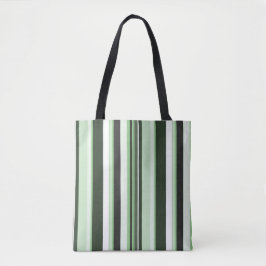 Effectieve hedendaagse verticale strepen tote bag