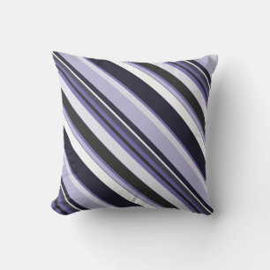 Effectieve hedendaagse Violet Diagonaal Stripes Kussen