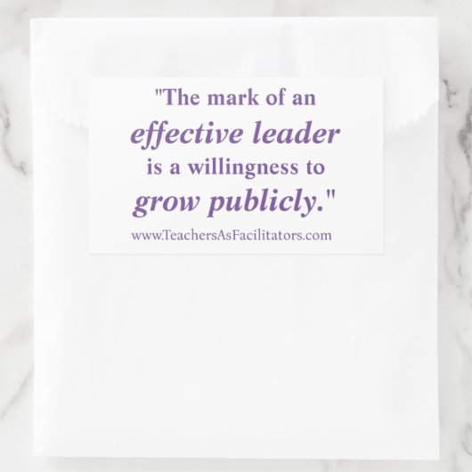 Effectieve Leader Sticker (Tas)