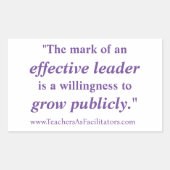 Effectieve Leader Sticker (Voorkant)