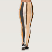 Effectieve Oranje hedendaagse verticale strepen Leggings (Achterkant)