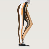 Effectieve Oranje hedendaagse verticale strepen Leggings (Rechts)