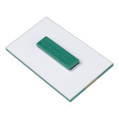 Effektief Teal, Ananas Lint Naam Monogram Naambadge (Achterkant)