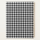 Effektief zwart en wit Chevron patroon standaard Planner (Achterkant)