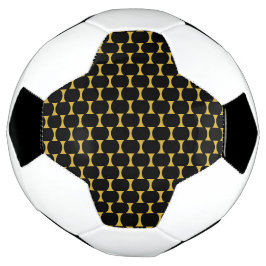 Effektief zwart met metalen gouden markeer stijl voetbal