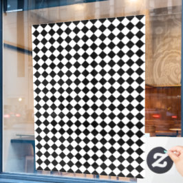 Effektief zwart-wit chevronpatroon raamsticker